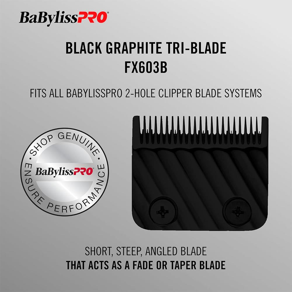 Lâmina Para Máquina De Cortar Cabelo BaBylissPRO Taper Aço Escuro - FX603B