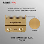 Lâmina Para Máquina De Cortar Cabelo BaBylissPRO Fade Dourado - FX8010G