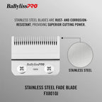Lâmina Para Máquina De Cortar Cabelo BaBylissPRO Taper Em Aço Inoxidavel Modelo Flat - FX8010J