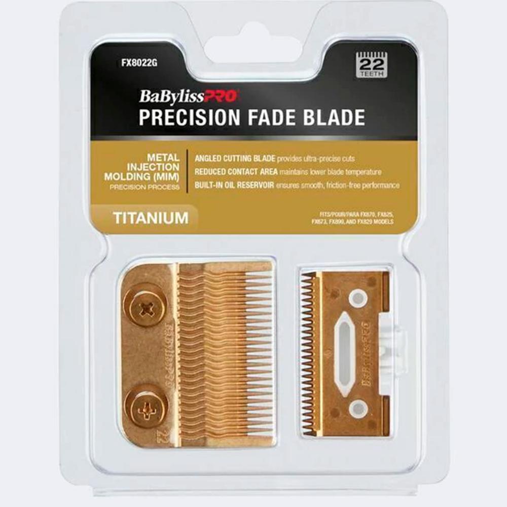 Lâmina Para Máquina De Cortar Cabelo BaBylissPRO Modelo MIM Fade Dourado - FX8022G