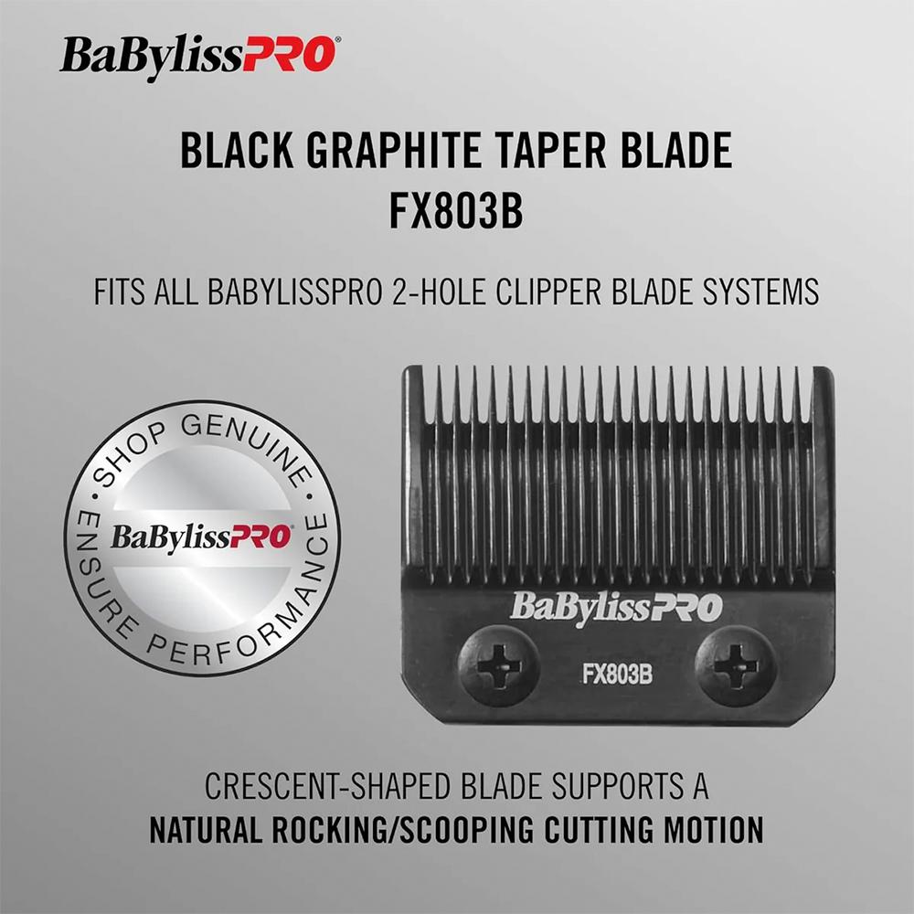 Lâmina Para Máquina De Cortar Cabelo BaBylissPRO Taper Grafite Preto - FX803B