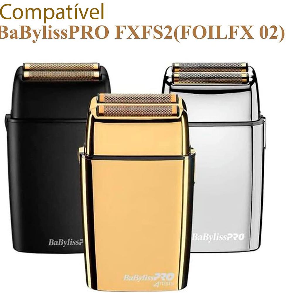 Lamina Dupla De Reposição BaBylissPRO para Shaver FoilFX Prata - FXRF2