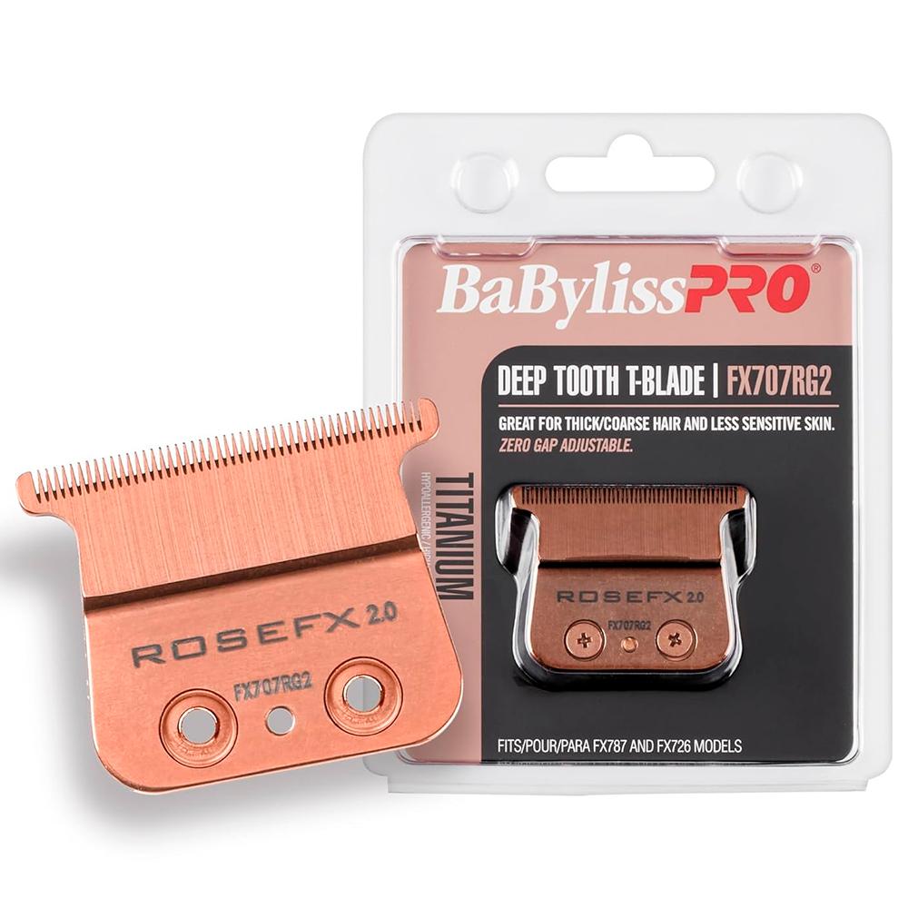 Lâmina Para Máquina De Cortar Cabelo BaBylissPRO T-Blade Ouro Rose 2.0 - FX707RG2