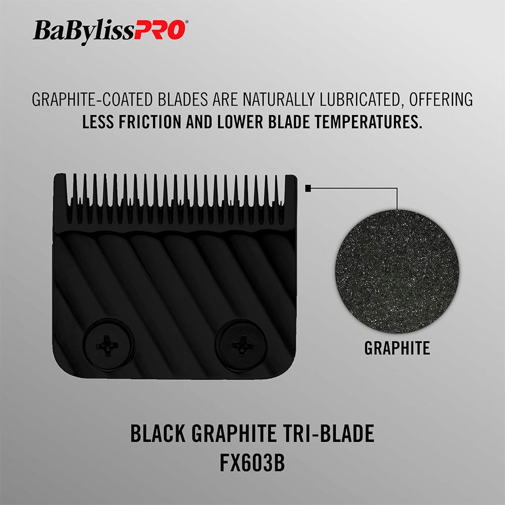 Lâmina Para Máquina De Cortar Cabelo BaBylissPRO Taper Aço Escuro - FX603B