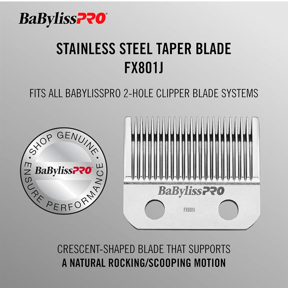Lâmina Para Máquina De Cortar Cabelo BaBylissPRO Taper Em Aço Inoxidavel - FX801J