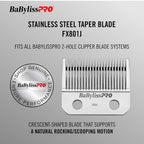 Lâmina Para Máquina De Cortar Cabelo BaBylissPRO Taper Em Aço Inoxidavel - FX801J