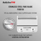 Lâmina Para Máquina De Cortar Cabelo BaBylissPRO Taper Em Aço Inoxidavel Modelo Flat - FX8010J